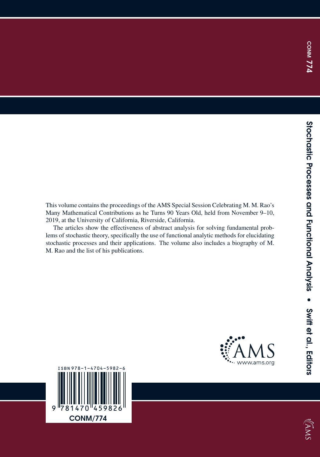 Stochastic Processes and Functional Analysis: New Perspectives