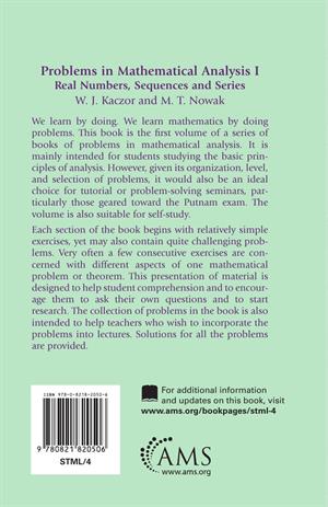 Problems in Mathematical Analysis I: Real Numbers, Sequences