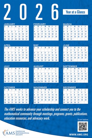 Wall Calendar 2026 Poster (blue)